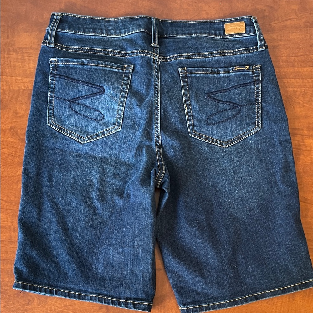 Seven7 Denim Jorts Sunset Bermuda Shorts Cotton Blend Roll up or Down - Picture 2 of 10